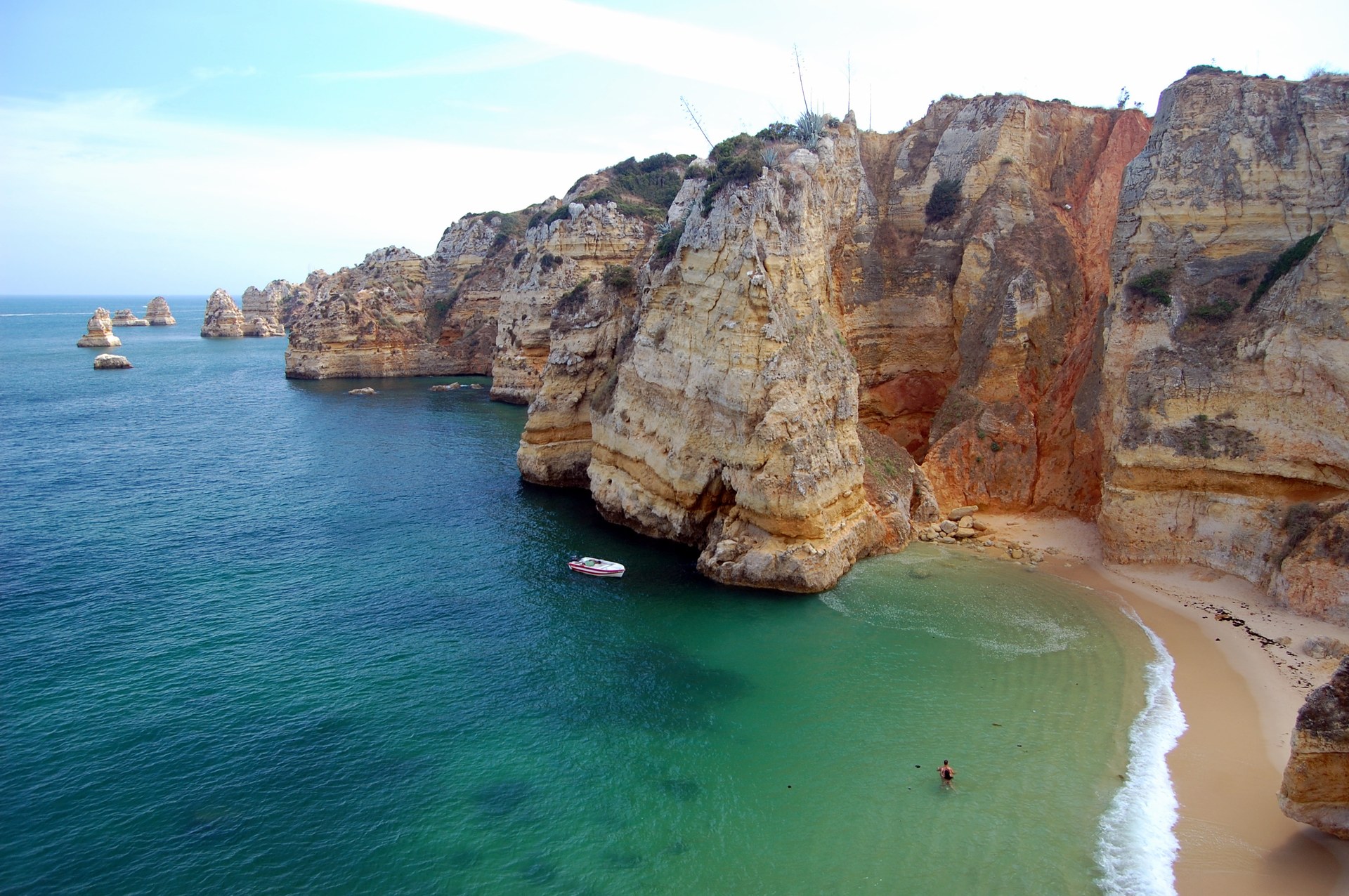 Portuguese Atlantic coastline at golden hour